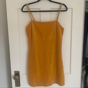 retro spaghetti strap corduroy mini dress